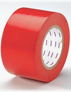 3" STRAIGHT EDGE RED POLY TAPE